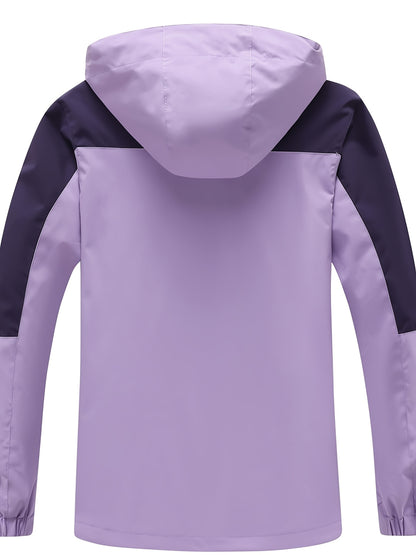 Women's Outdoor Sports Windbreaker, Rain Coat Women, High Quality Jacket Women, Rain Jacket Women, Impermeables Para La Lluvia De Mujer, Lightweight Hooded Mountaineering Suit with Pockets and Detachable Hat.