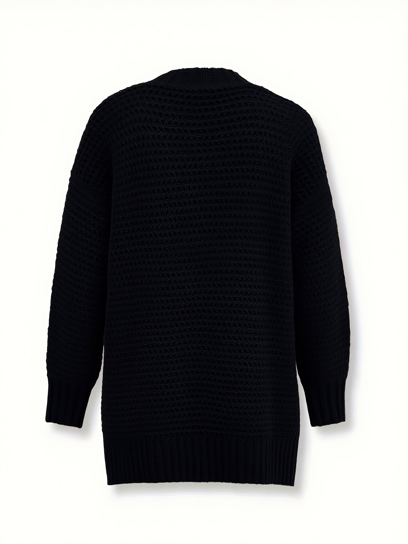 Women's Purple Polyester Oversized Long-Sleeve Sweater - product view 22