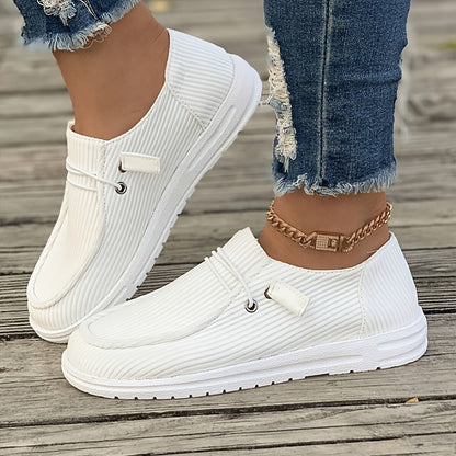 Women'S Slip On Loafers Casual Boat Shoes Lightweight Walking Sneakers Comfort Textured Flats With Arch Support For Everyday Wear Work Driving Travel No Tie Laces Breathable Upper Fashion Footwear All Season