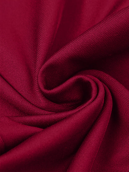 Women's Burgundy Polyester High-Waist Shorts - product view 20