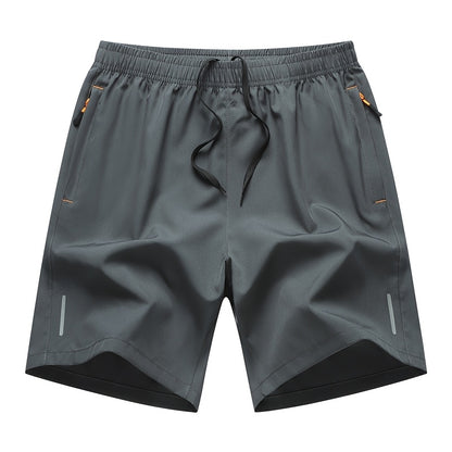 4pcs Men's Summer Sports Shorts, Made of Quick-drying, Lightweight and Breathable Fabric, with Reinforced Zipper Pockets and Drawstrings at the Waist. They Are Light, Comfortable, Casual and Loose, Suitable for Running, Fitness, Cycling, Basketbal