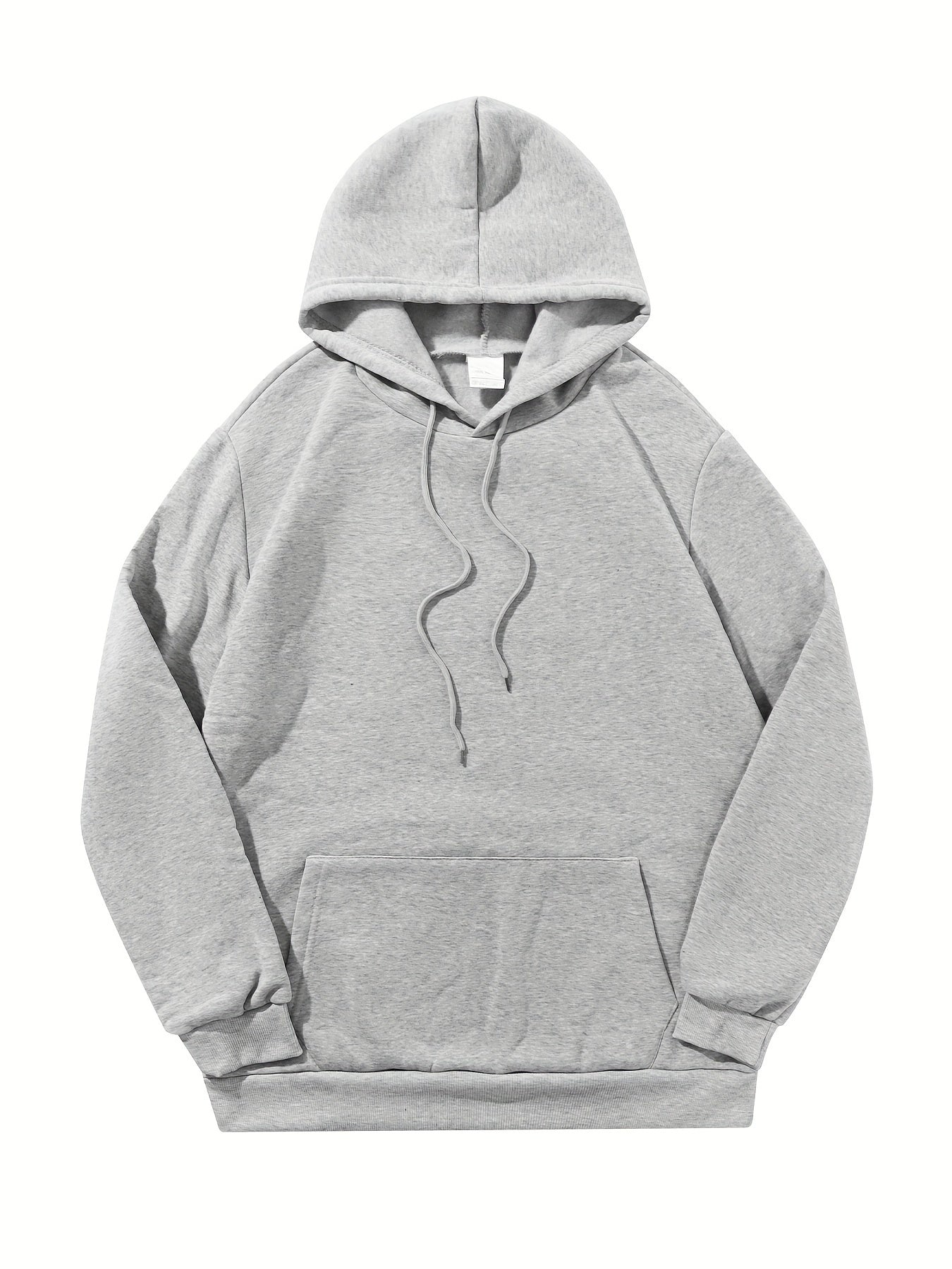 3pcs Men's Thick Hooded Sweatshirts in Solid Color - Casual & Sporty Pullover Hoodies, Long Sleeve, Loose Fit, Machine Washable for Fall & Winter