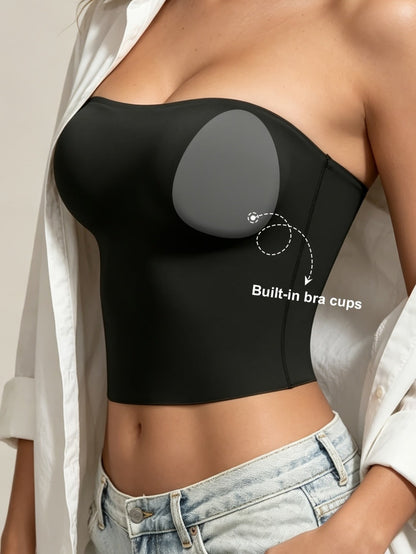 Women's Strapless Soft Support Bra - Seamless, Soft Support