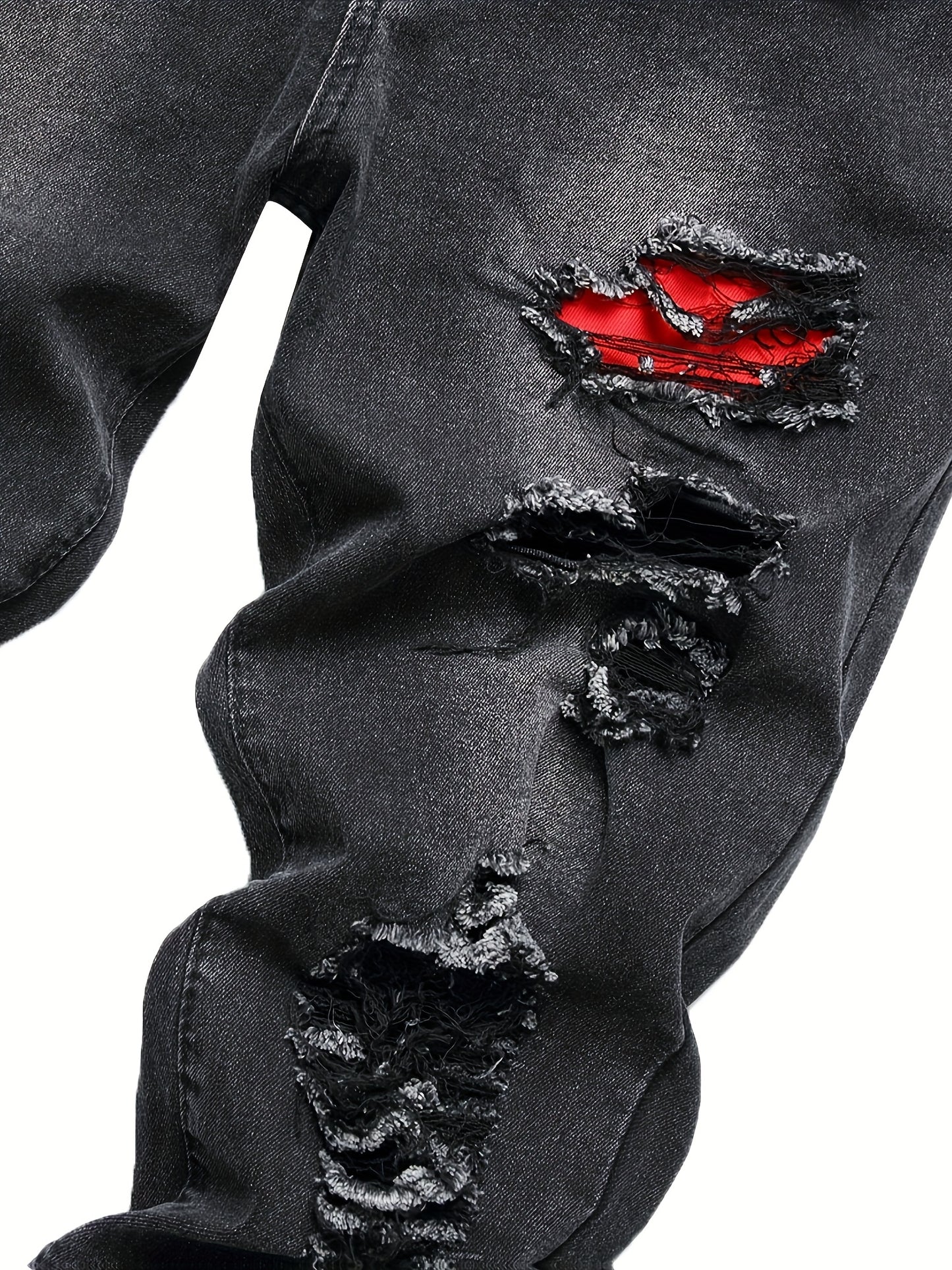 Ripped Stretchy Jeans That Are Stylish And Modern, Perfect for Casual Outings And Versatile Enough for Various Occasions