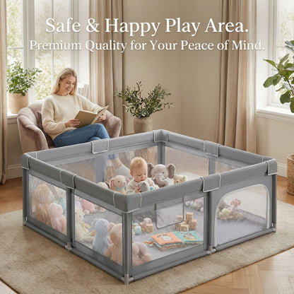 Baby Playpen - Portable Breathable 50x50 Inch
