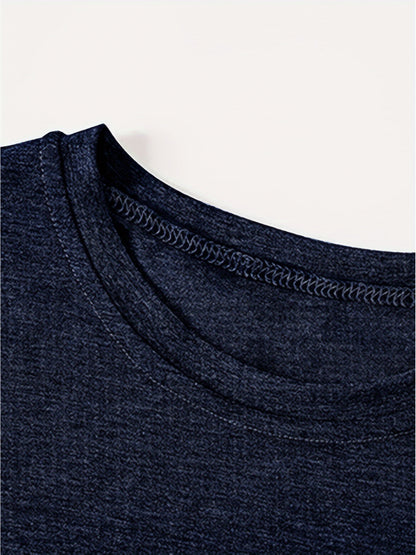 Women'S Casual Sweatshirt, Printed Design - All Seasons, Medium Stretch, Round Neck, Long Sleeve Top
