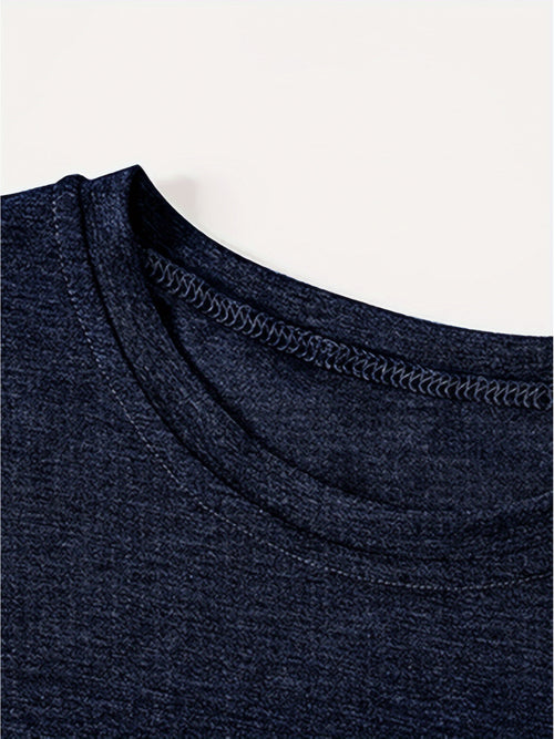 Women'S Casual Sweatshirt, Printed Design - All Seasons, Medium Stretch, Round Neck, Long Sleeve Top