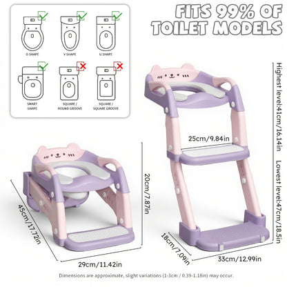 Potty Training Seat - Foldable Adjustable 3-in-1 Toilet