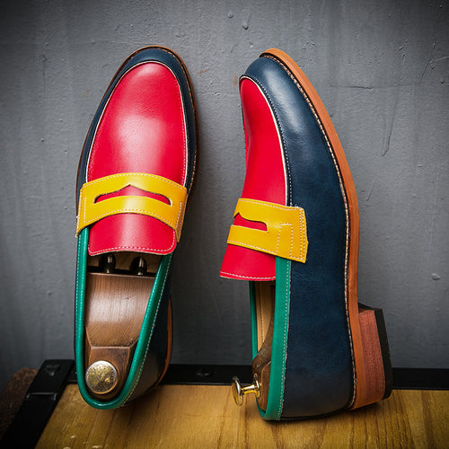 Men's Dress Penny Loafers Comfort Business Casual Slip-on Loafer Shoe Multicolor for Office Daily Walking Driving Shoes