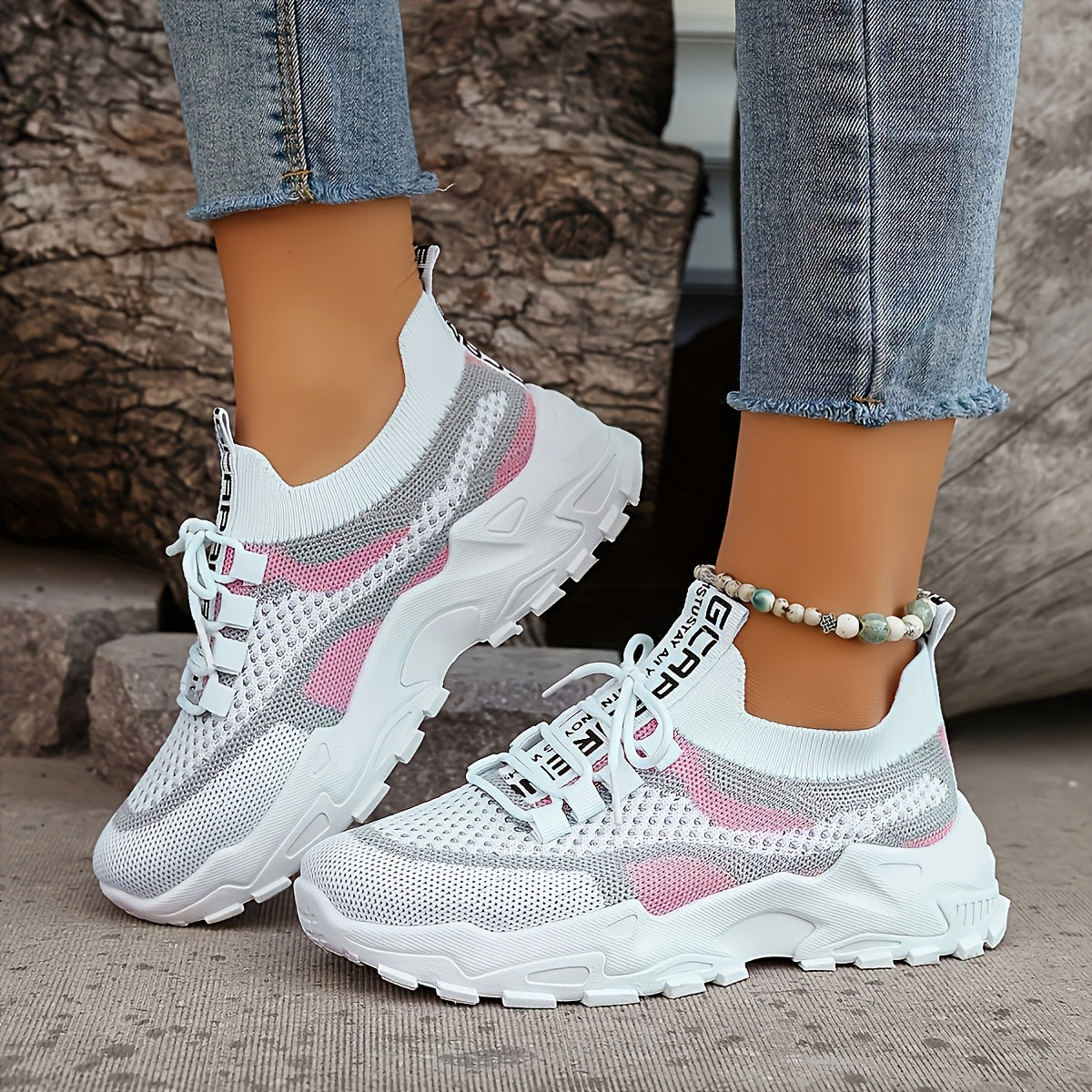 Sneakers, 2026 New Women's Shoes, Women's Casual Low-top Sports Shoes, Thick-soled Breathable Tennis Shoes, Sports Shoes Suitable for Gym And Casual Wear (PVC Soles), Women's Shoes, Women's Road Running Shoes, Outdoor Shoes