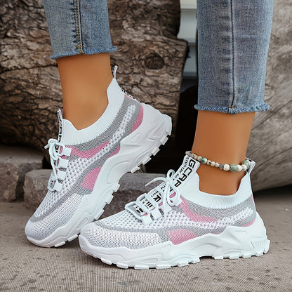 Sneakers, 2026 New Women's Shoes, Women's Casual Low-top Sports Shoes, Thick-soled Breathable Tennis Shoes, Sports Shoes Suitable for Gym And Casual Wear (PVC Soles), Women's Shoes, Women's Road Running Shoes, Outdoor Shoes