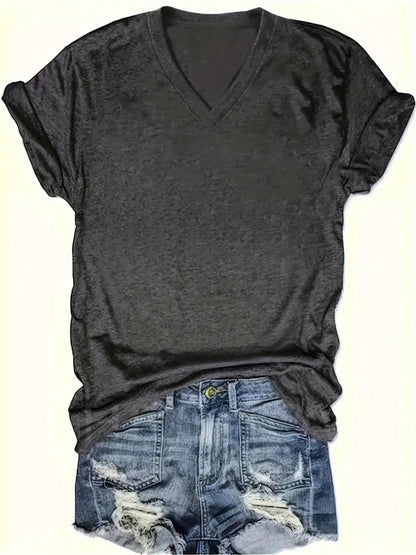 Women's Orange Polyester V-Neck Oversized Top - product view 4