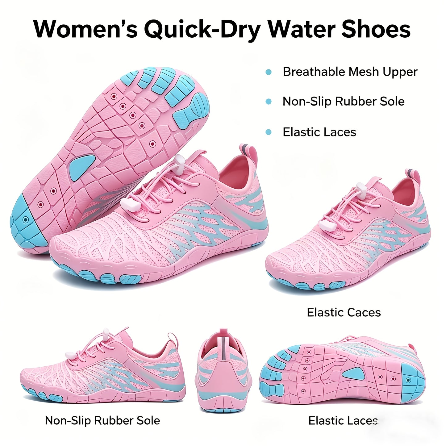 Women's Barefoot Shoes Women's Hiking Shoes Sports Outdoor Shoes Barefoot Hiking Shoes Breathable Light And Fashionable Bailan Beach Seaside
