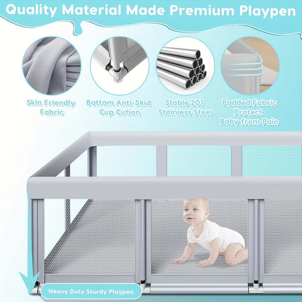 Baby Playpen - Breathable Soft Large Playard