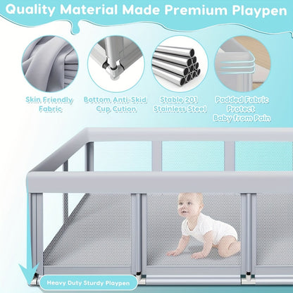 Baby Playpen - Breathable Soft Large Playard