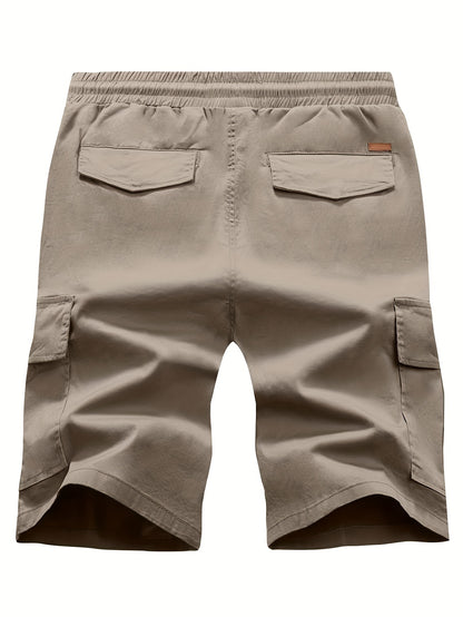 EXARUS Men'S Lightweight Quick-Dry Fishing And Hiking Shorts with Expandable Waist, 2pcs Set for Outdoor Casual Wear