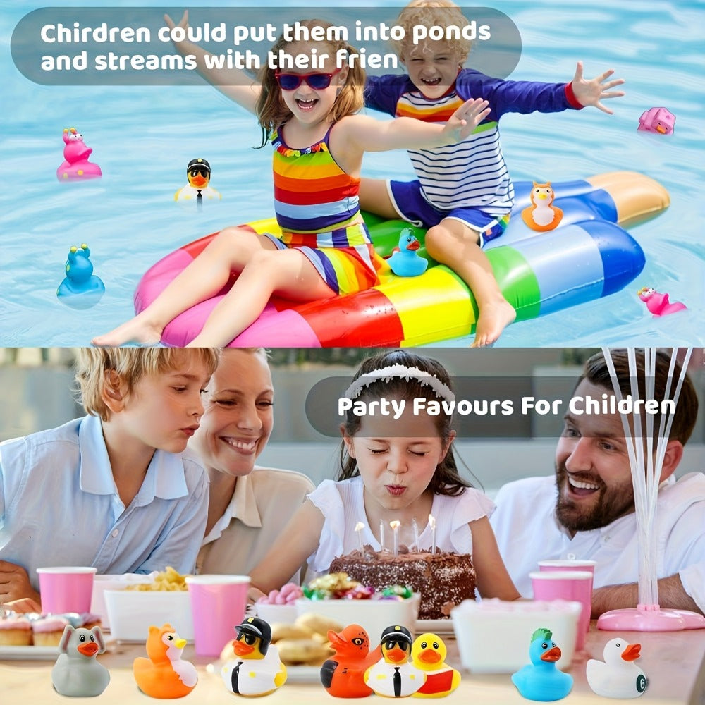 Rubber Duck Bath Toys - Assorted Mini Bulk Pack