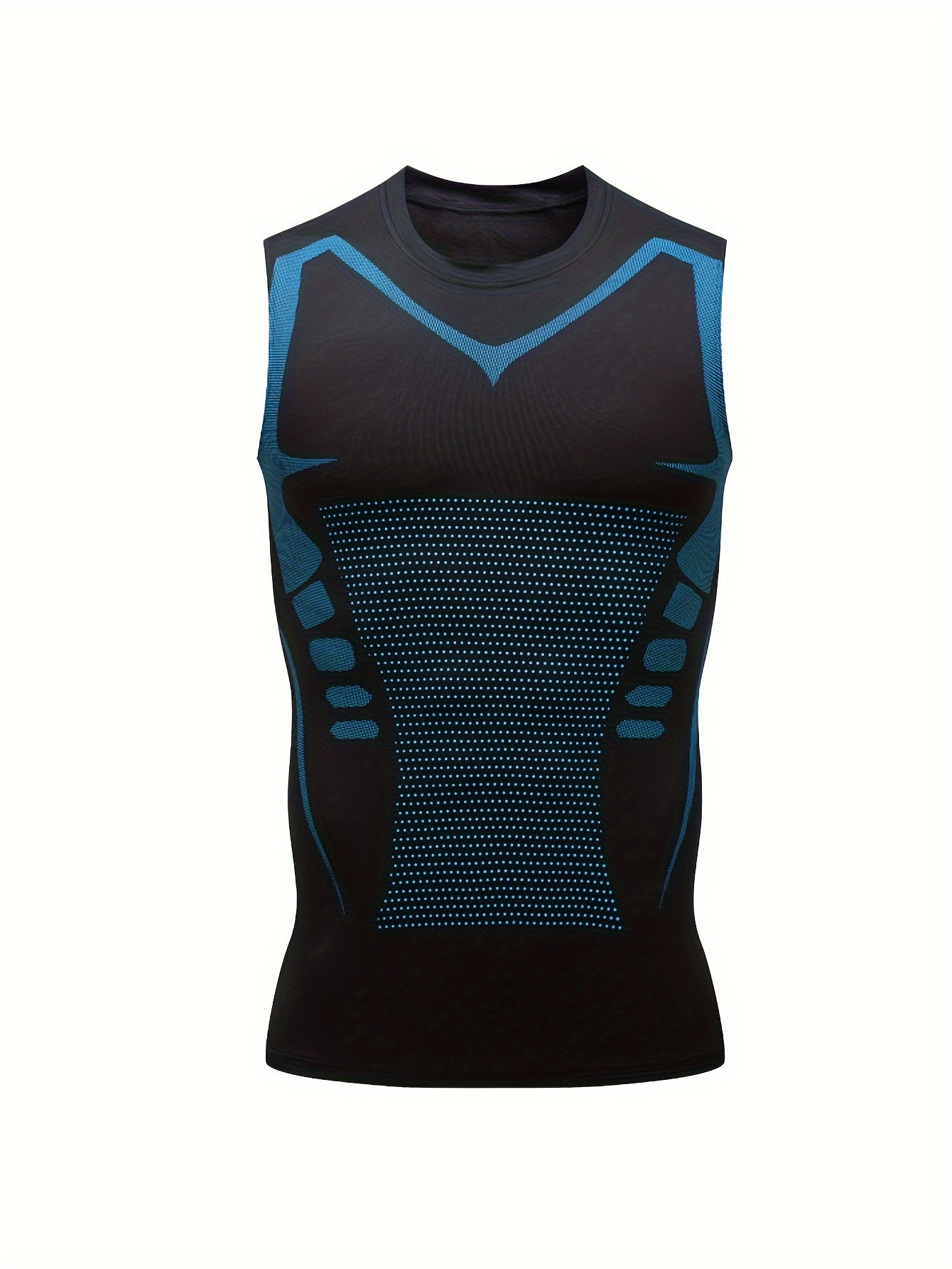 5pcs Men's Sports Sleeveless Tank Top Quick Dry Breathable Crossover Slimming Tight Training Stretchy Compression Top