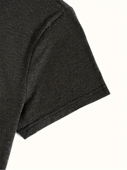 Women's Dark Gray Printed V-Neck T-Shirt - product view 9