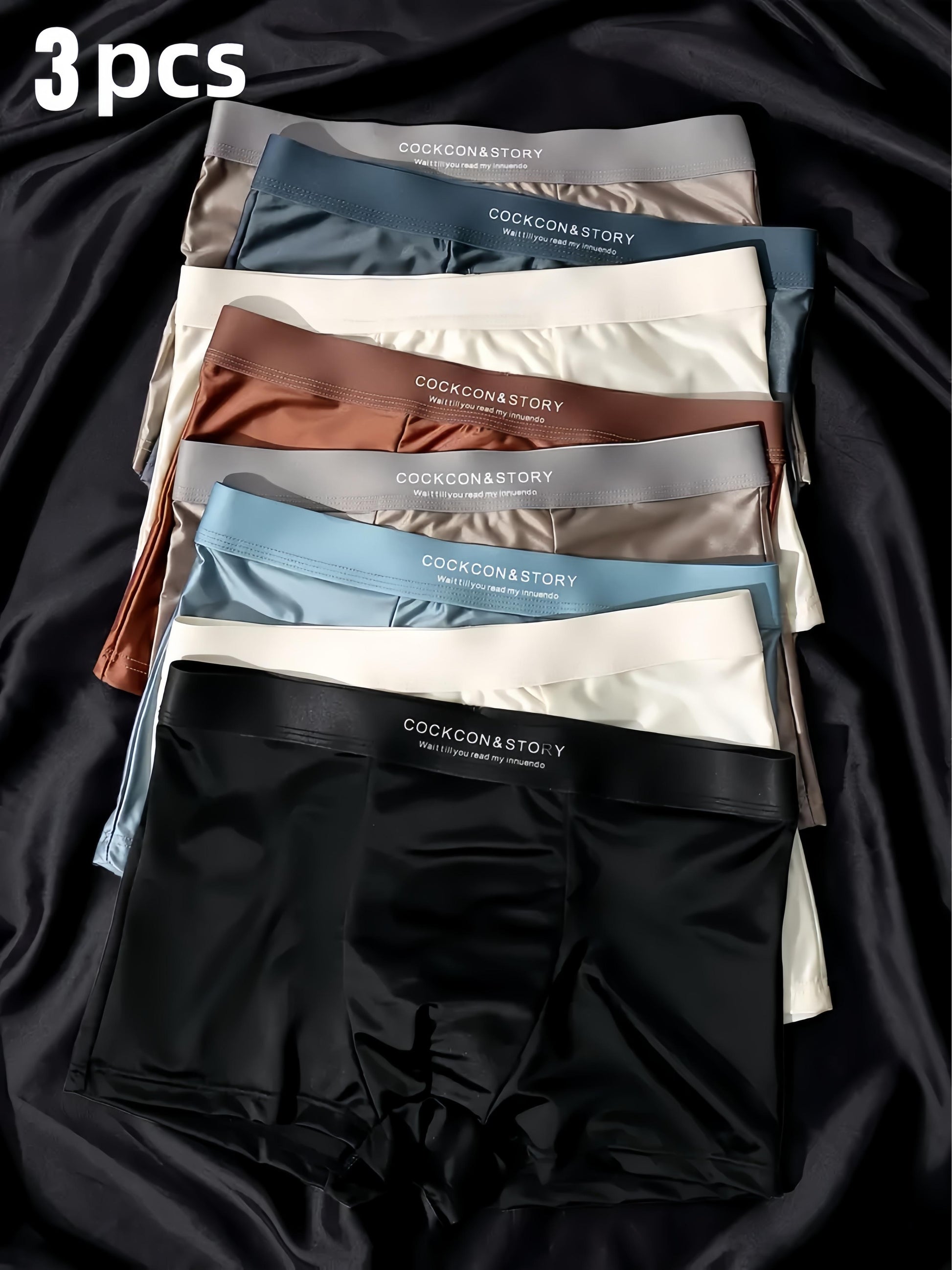 Men's 3PCS-Random Mixed Colors Knit Shorts - product view 4
