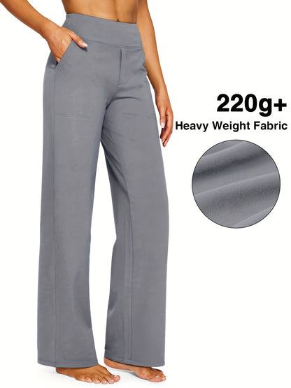 High-Waisted Loose-Fitting Yoga Pants for Women, Designed for Casual Workouts And Featuring Pockets