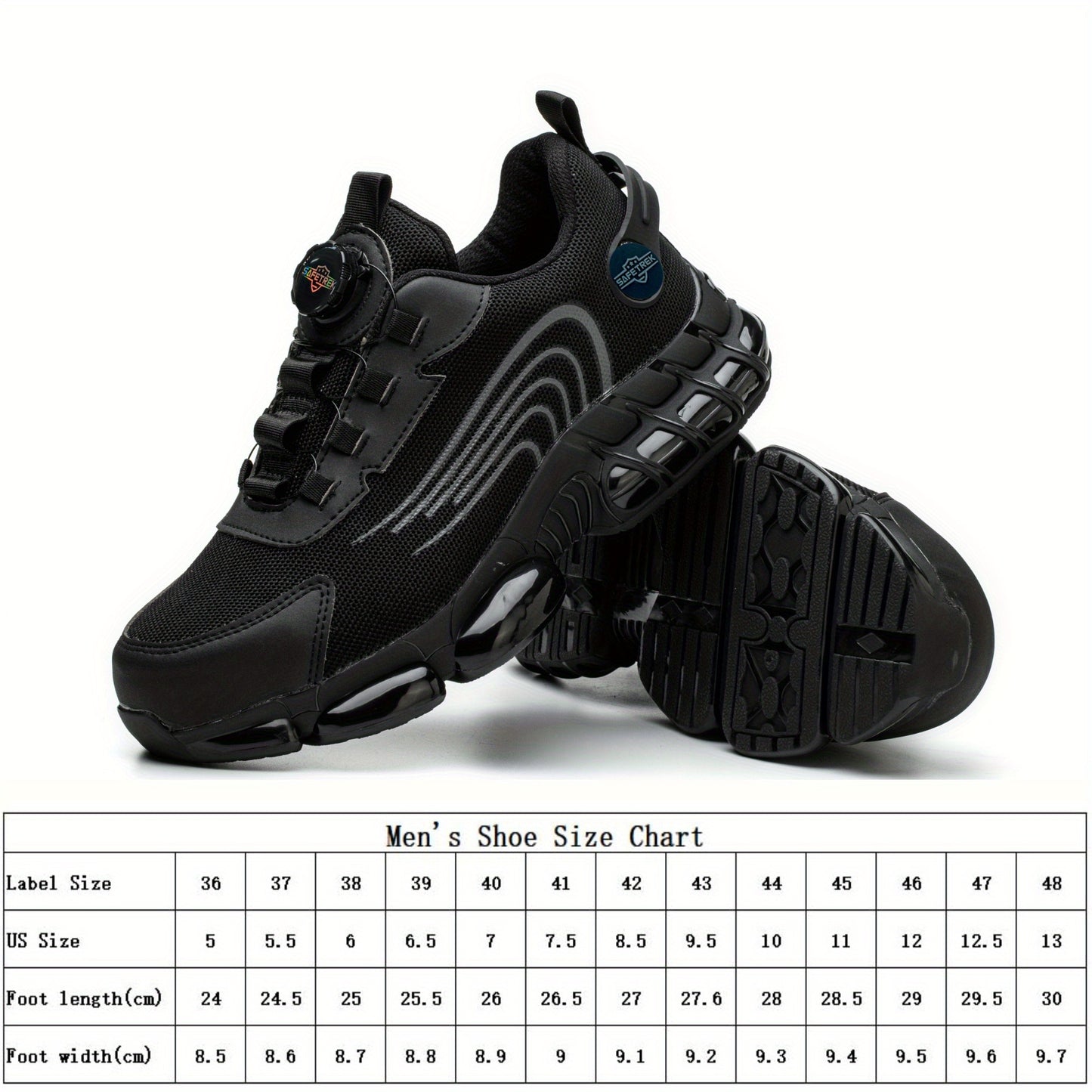 Men's New Fashionable Work Shoes, Puncture-resistant, Impact-resistant Safety Shoes, Sturdy And Durable, Lightweight Industrial Work Shoes