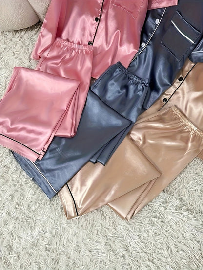 Unisex Pajama Set - Satin Style 61189