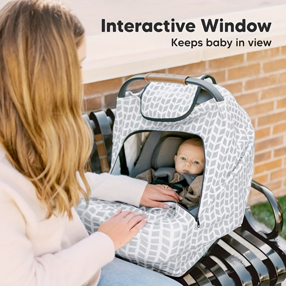 Baby Car Seat Cover - Canopy Spring Autumn Winter