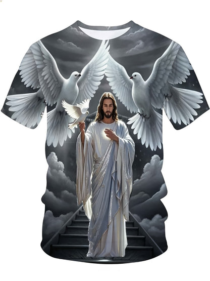 Men's Faith Graphic T-Shirt - Classic Neck Short Sleeve 446309