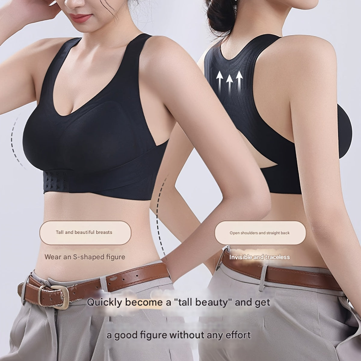 Posture Corrector Underwear for Women: Invisible And Lightweight Back Support, Suitable for Neck, Shoulder, And Upper Back Posture, Corrects Hunchback And Round Shoulders
