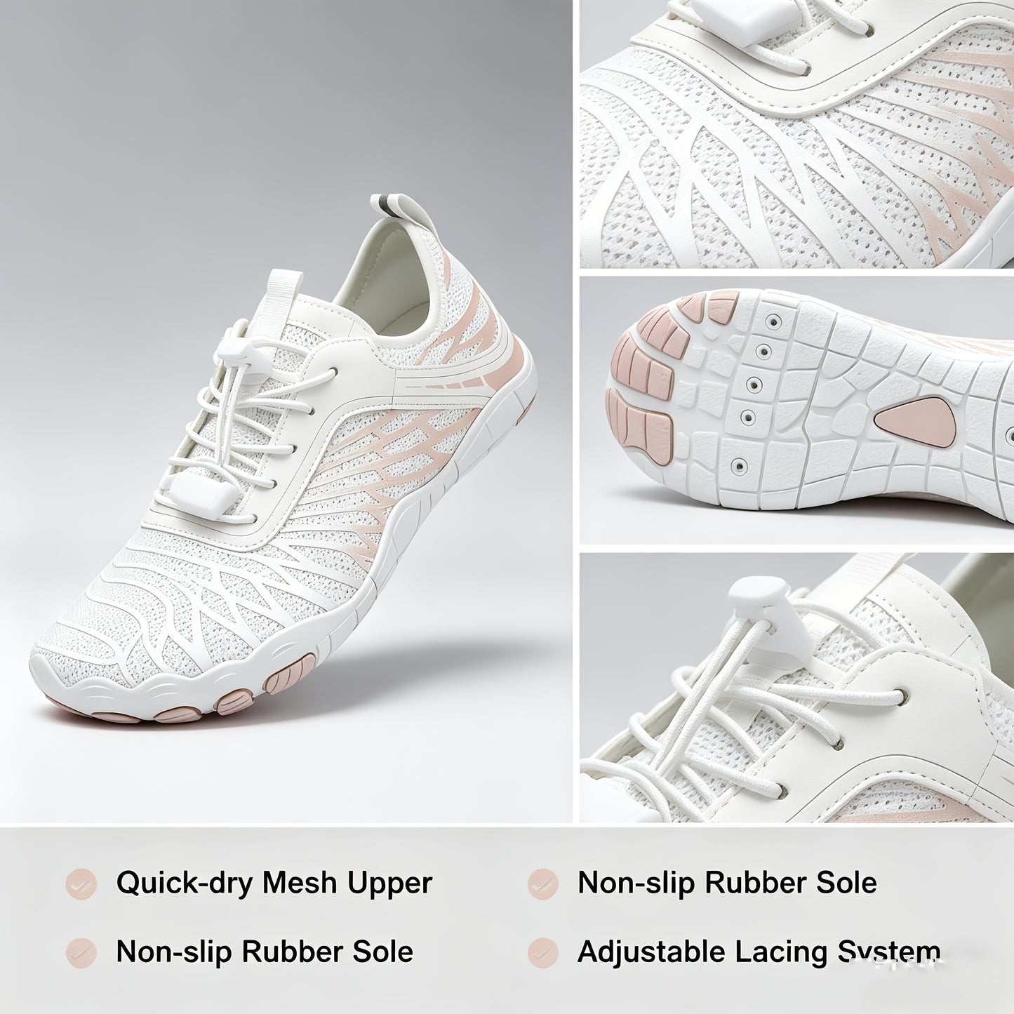 Women's Barefoot Shoes Women's Hiking Shoes Sports Outdoor Shoes Barefoot Hiking Shoes Breathable Light And Fashionable Bailan Beach Seaside