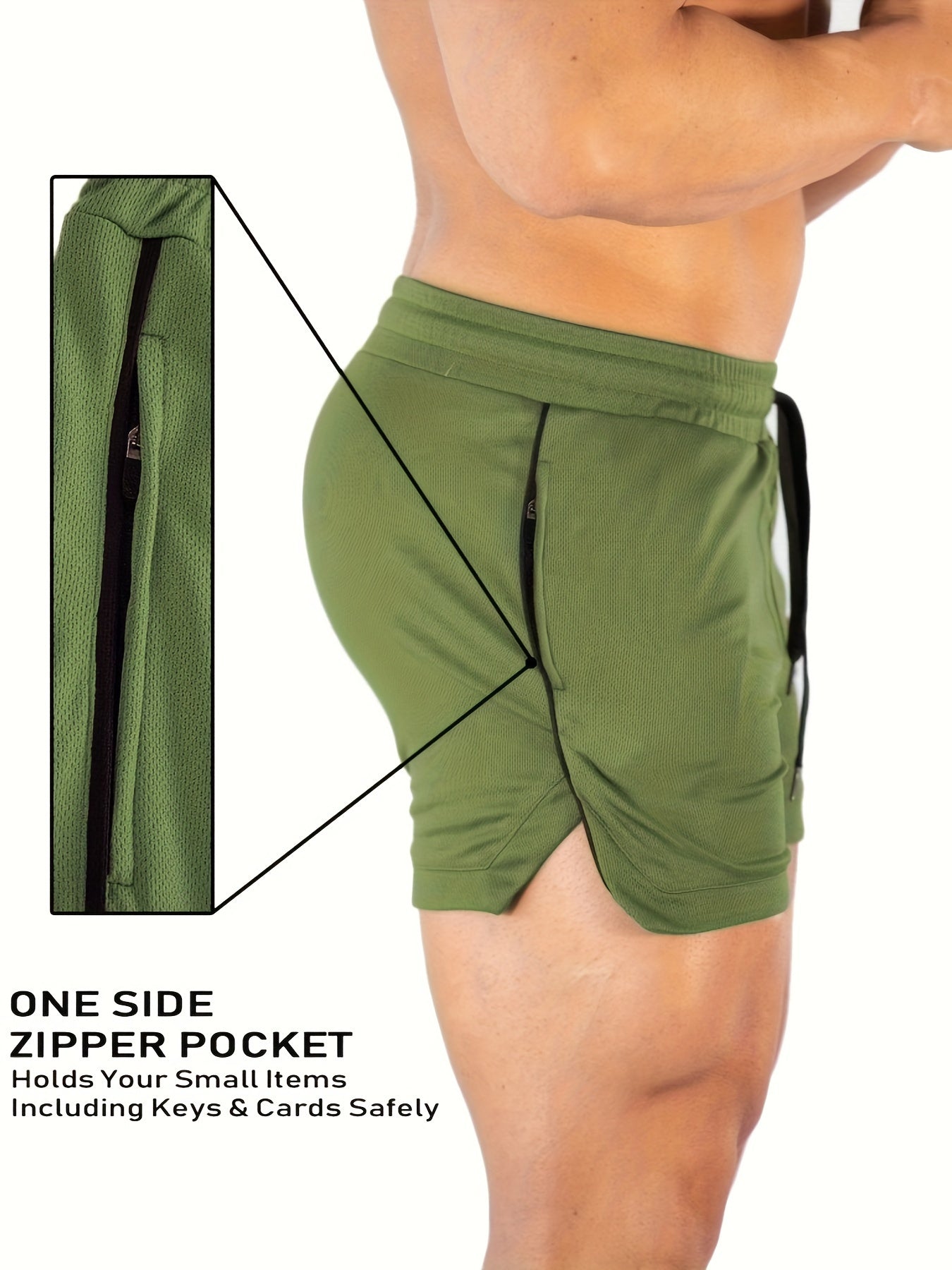 Men's Gym Workout Shorts Running Lightweight Athletic Short Pants Bodybuilding Training