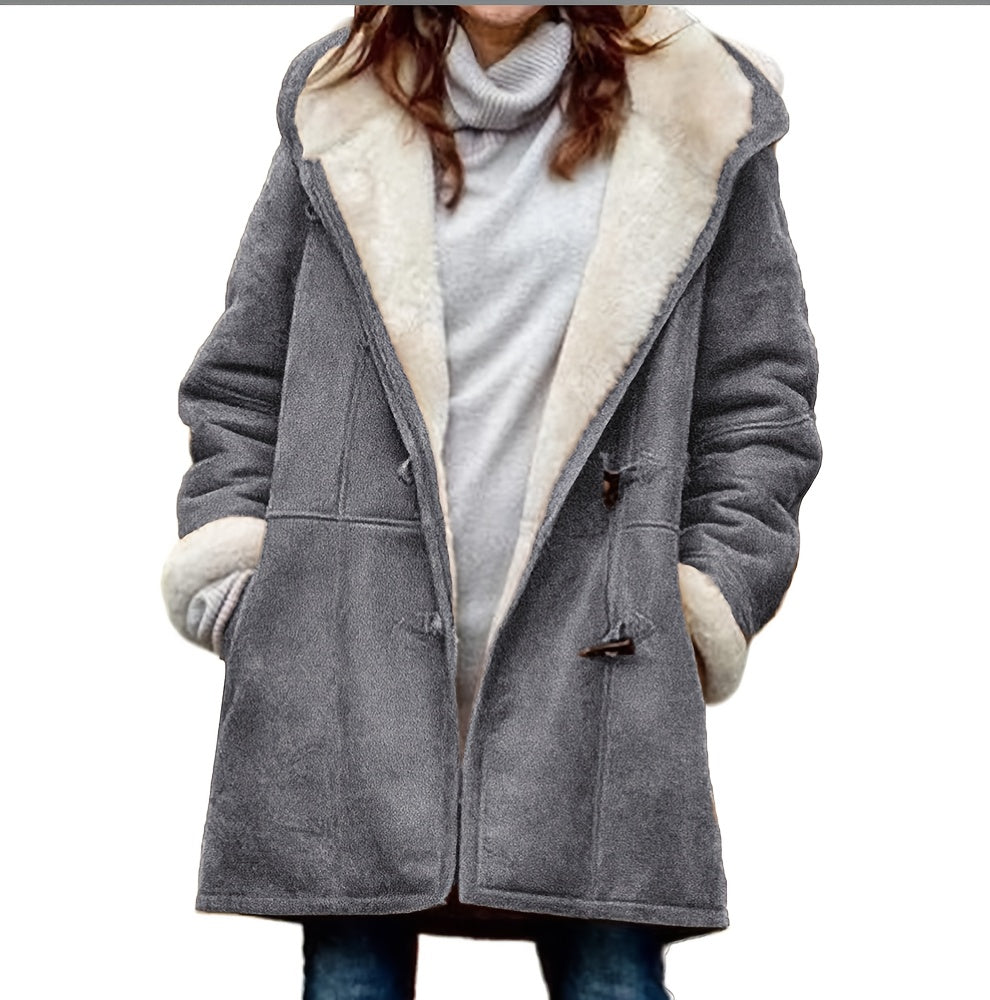 New Women's Christmas Outerwear Jacket with Lining, Collar, and Pockets