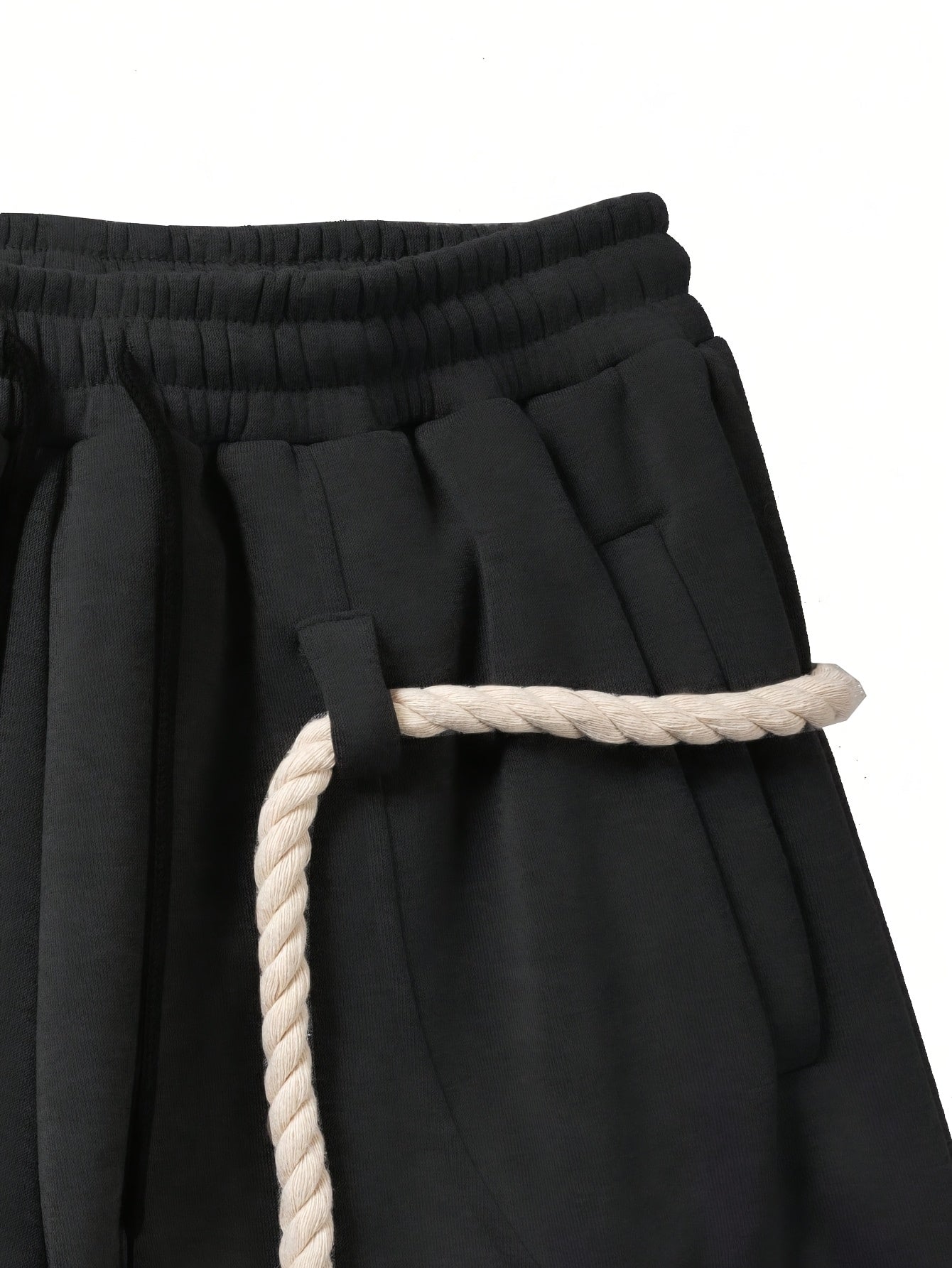 Men's Baggy Wide Leg Sweatpants with Drawstring Elastic Waist Casual Loose Fit Blend Track Pants with Pockets