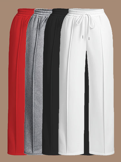 Women's Black+white+grey+red Polyester Pants - product view 10