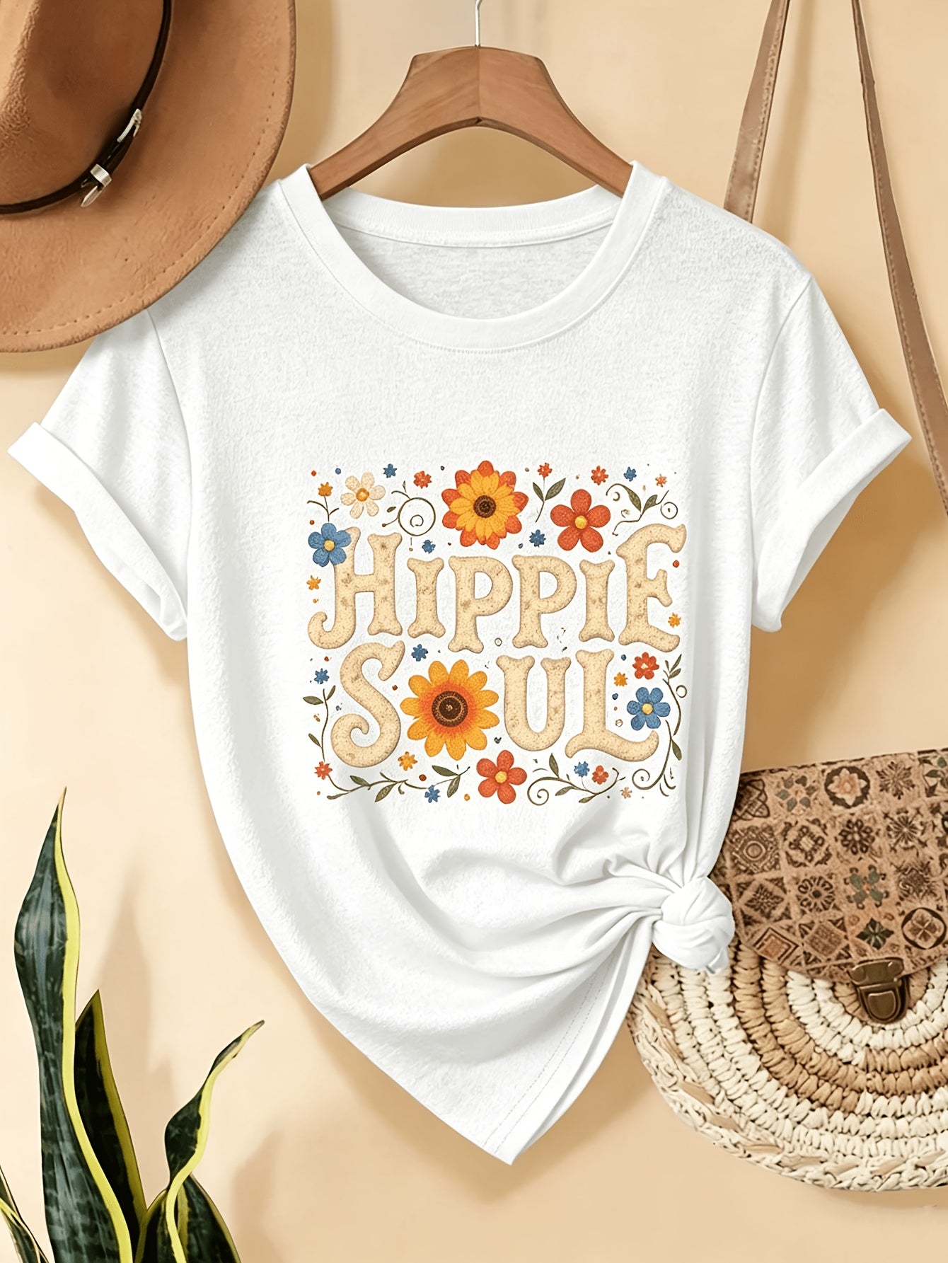 Brick Red Floral T-Shirt - product view 29