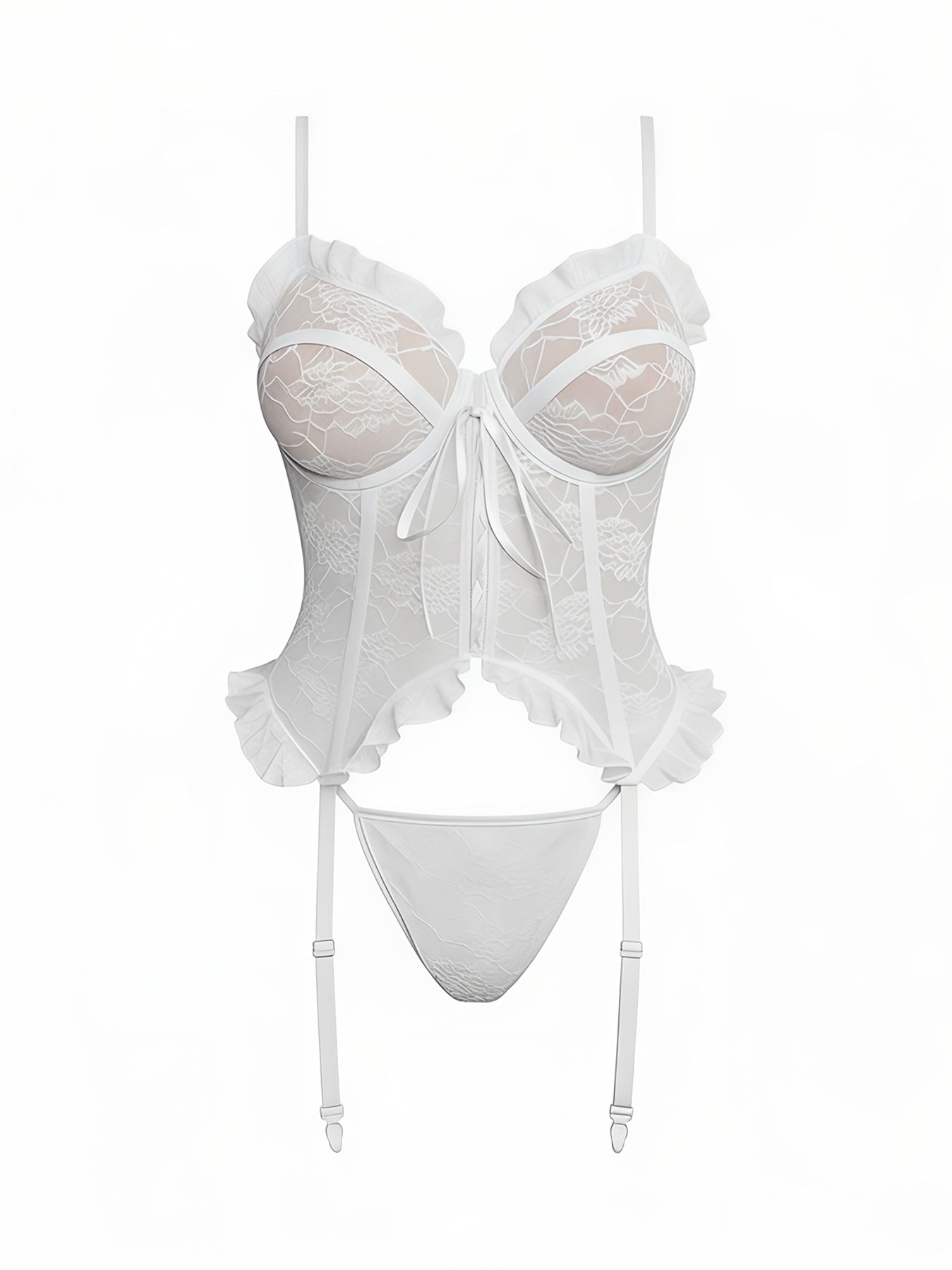 Women'S Sexy Lingerie Set with Garter Belt Lace Bodysuit Teddy Dolls Panty with Stockings, Women Teddy Lingerie Deep V Lace Lingerie Mini Babydoll Lingerie