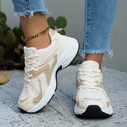 Athletic Shoes for Women Featuring Color-Blocking Design, Breathable Mesh for Running And Walking, And Casual Styles That Add Height., Women Shoes, Sneakers