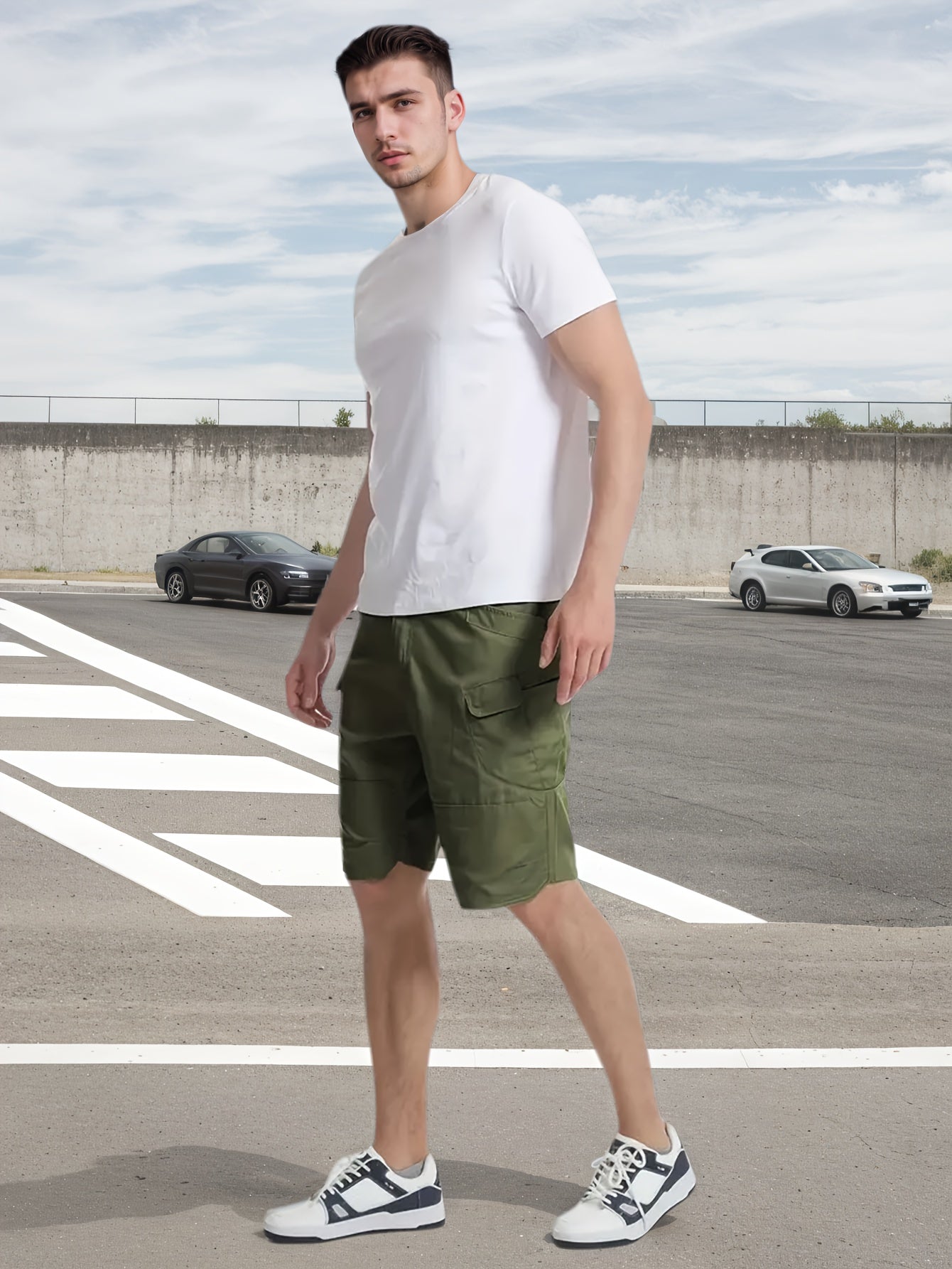 2pcs Summer Outdoor Cargo Shorts for Men, Multi-Pocket Hiking Shorts, Durable, Ripstop, Wear-resistant, Good for Camping, Hunting, Fishing, Summer Outdoor Activies and Daily Wear