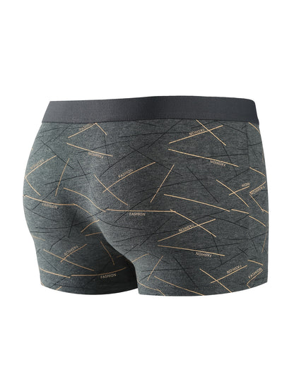 Set of 4 Men'S Underwear, Comfortable And Breathable Boxer Briefs, Stretchy Trunks Suitable for Sports, Ideal for Teenage Students