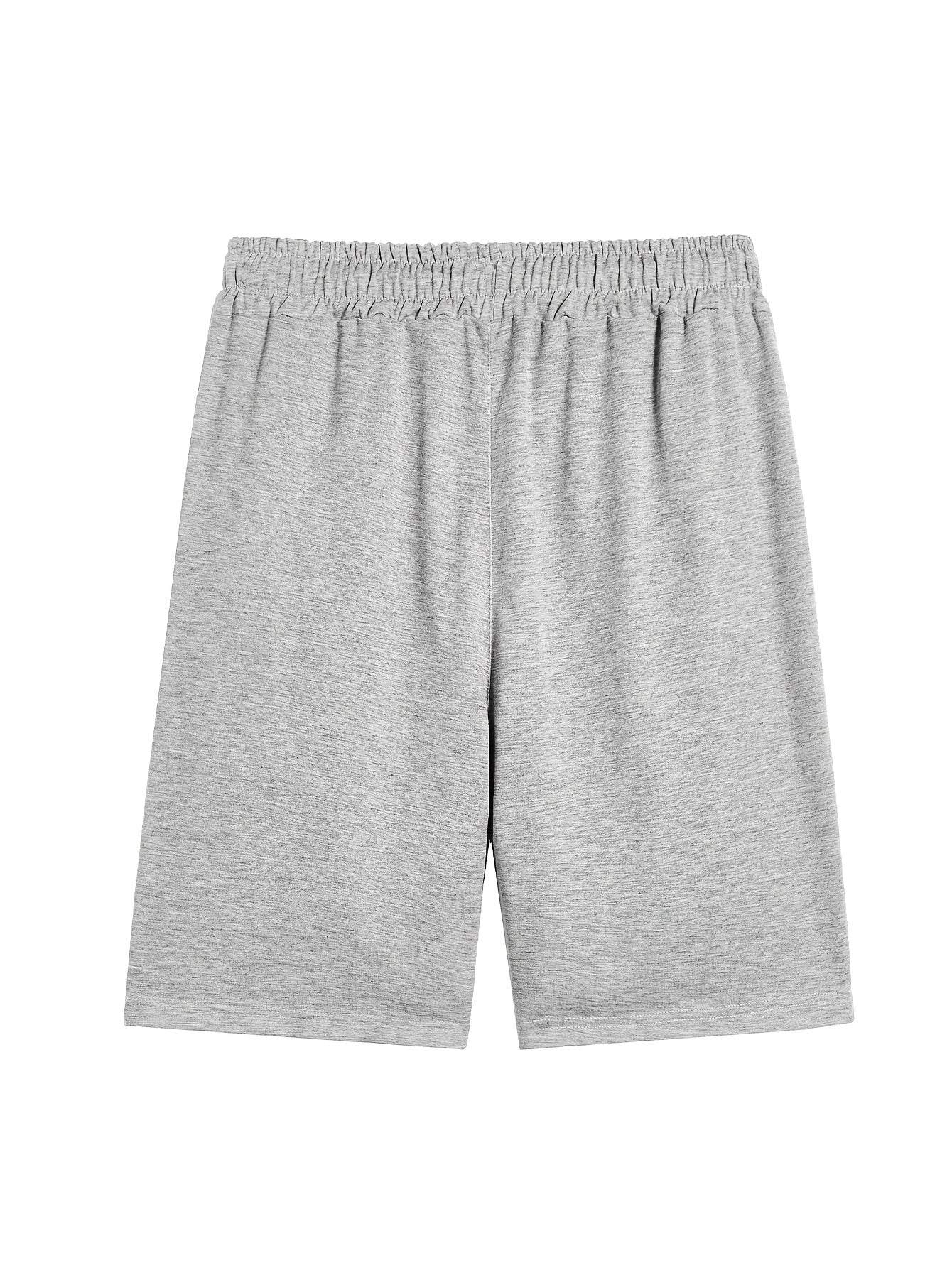 Men's Printed Drawstring Flat Front Solid Color Spring Summer Sports Shorts