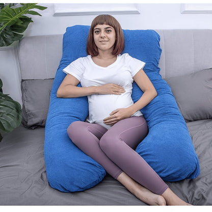 Pregnancy Pillow - U-Shaped Full-Body Maternity Sleeping Pillow, with a Detachable Velvet Cover, an Essential Item for Pregnant Women. Giving Every Expectant Mother a Comfortable Sleep!