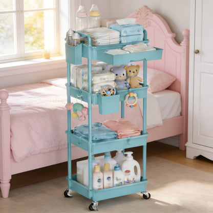 Nursery Storage Cart - Mobile 3-Tier Organizer