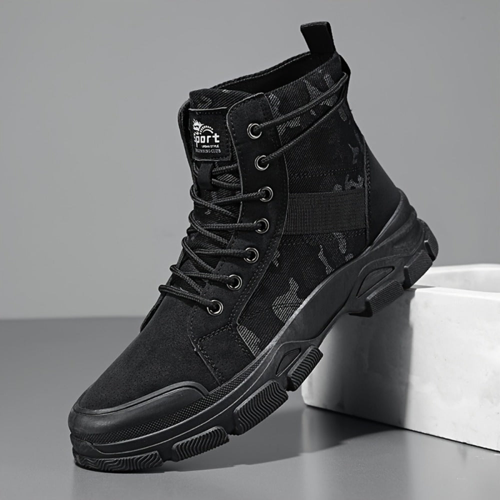 Men's Boots - Non-Slip Sole Lace-Up for Outdoor & Travel