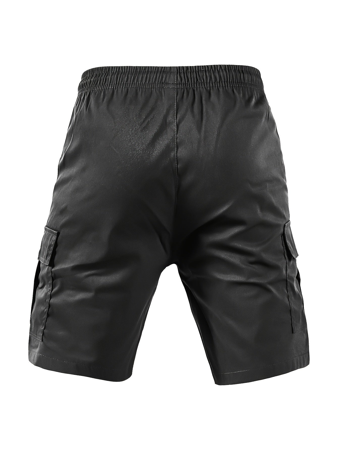 Men's Black Polyester Cargo Shorts - product view 18