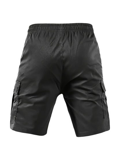 Men's Black Polyester Cargo Shorts - product view 18