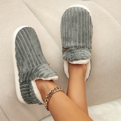 Women's winter non-slip slippers, plush warm and comfortable slippers for indoor and outdoor