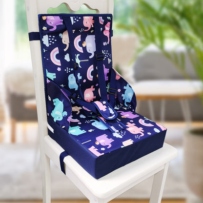 Portable Dining Booster Seat Cushion - Foldable Waterproof Washable Design