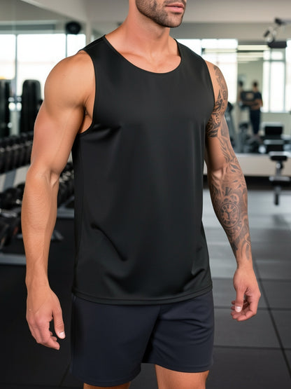6 Packs Men's Quick Dry Workout Tank Tops Breathable Gym Sleeveless Muscle Shirts for Active Men, Suitable for Fitness, Basketball, Soccer and Running