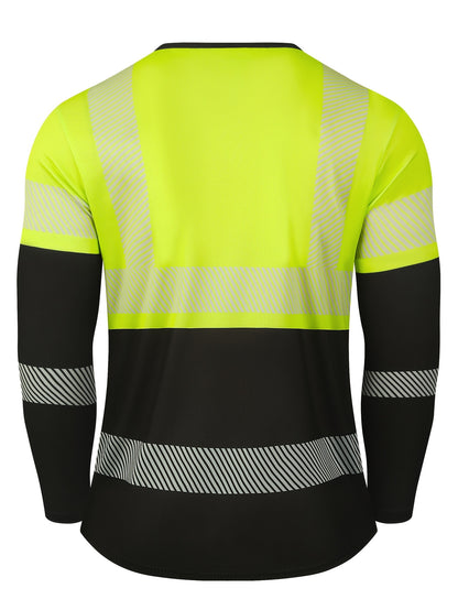 3pcs Men's 3D -Over Print Long-Sleeve T-Shirts - Lightweight Breathable Round-Neck Casual & Layering Shirts, Machine-Washable Durable Fabric Suitable for Outdoor Sports & Casual Attire - 3-Top Bundle